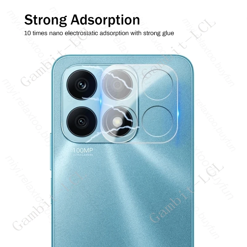 3 uds 9H HD 3D vidrio templado para Honor X8c 6,7 "HonorX8c lente de cámara trasera Protector de pantalla película - imagen 4