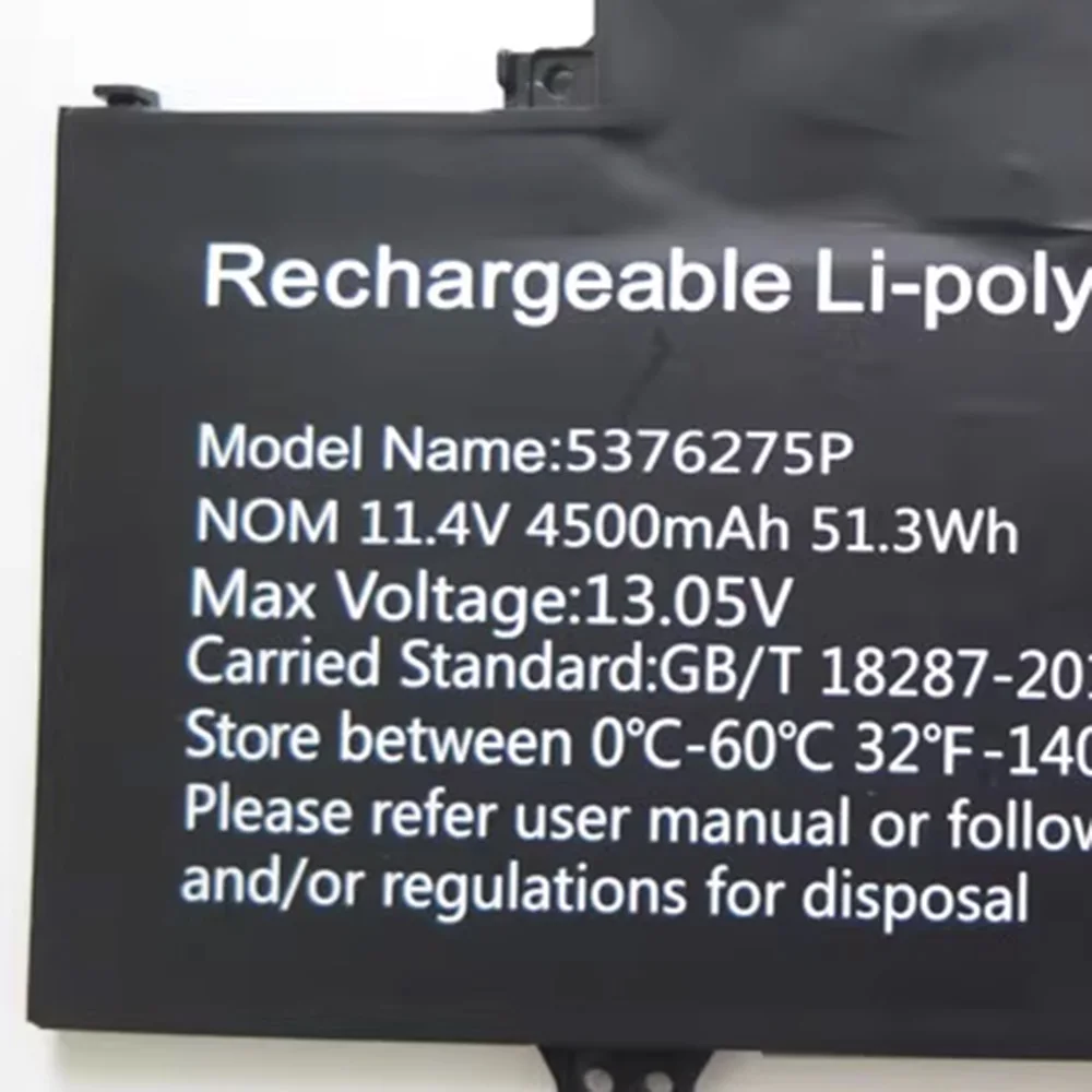 Batería para ordenador portátil de 11,4 V, 4500mAh, 51.3Wh, 5376275P, NV-509067-3S, para GWTN141-2, GWTN141-4, UTL-509068-3S - imagen 3