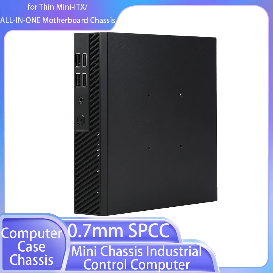 Mini chasis de Control Industrial para ordenador, SPCC de 0,7mm para carcasa de ordenador, chasis para placa base Mini-ITX/ALL-IN-ONE delgada