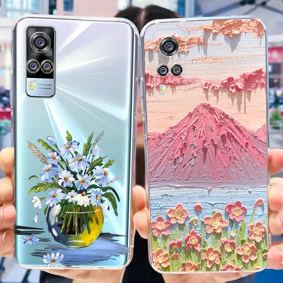 Funda de silicona suave para Vivo Y31, carcasa pintada con estilo, Y51, 4G, VivoY31, Y51, 2020, diciembre, V2030 - imagen 4