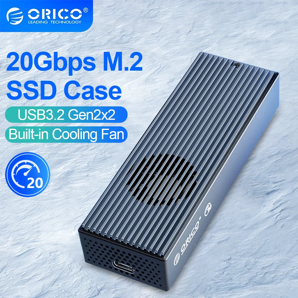 ORICO 20Gbps M.2 NVME SSD caja USB 3,2 tipo C Gen2 carcasa externa de aluminio M.2 NVMe SSD adaptador para 2230 2242 2260 2280 SSD - imagen 2