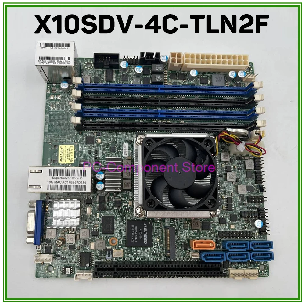 Placa base de servidor para Supermicro X10SDV-4C-OS017 ITX XEON D1521 NAS X10SDV-4C-TLN2F - imagen 2