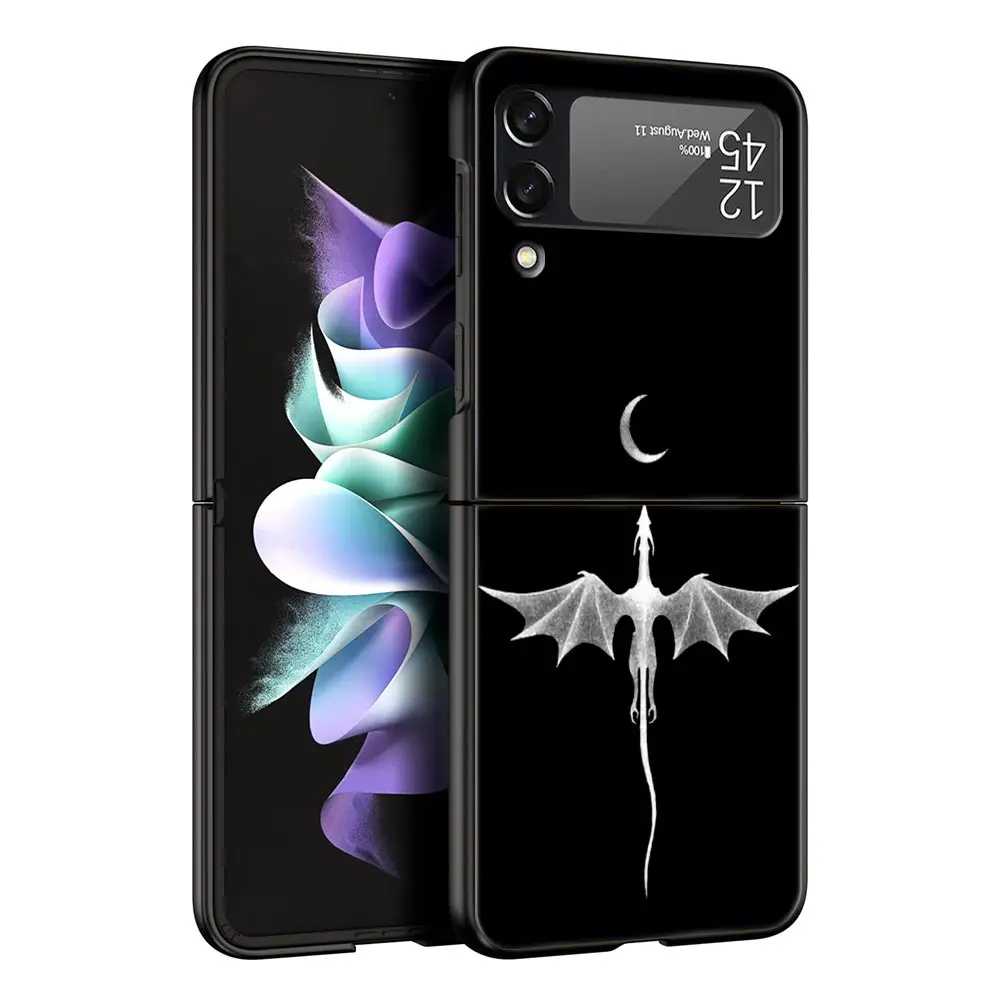 Funda de teléfono Dragon para Samsung Galaxy Z Flip3 Flip4 Flip5, carcasa para Z Flip 3 4 5 6 7, funda trasera plegable dura - imagen 3