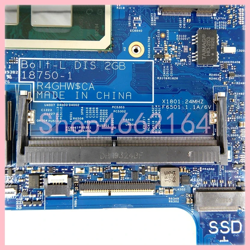 18750-1 con i7-8565U CPU MX130-V2G GPU placa base para DELL Latitude 3400 3500 placa base para ordenador portátil CN-0KVN26 100% probado OK - imagen 3