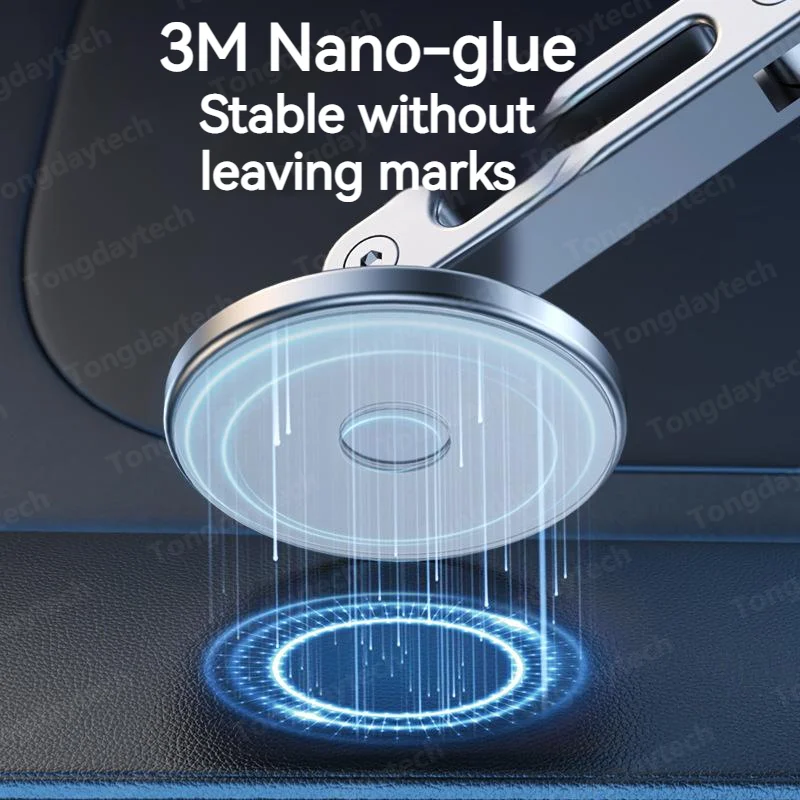 Soporte magnético para teléfono de coche, soporte plegable de aleación con rotación de 360 grados para Iphone 14, 13, 12, 11 Pro Max, Samsung S23, Xiaomi en soporte para coche - imagen 5