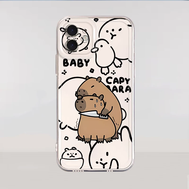 Caypabara divertida funda de teléfono suave para iPhone 12 Mini 16e 7 8 13 12 11 Pro MAX XR 16 15 14 Plus - imagen 2