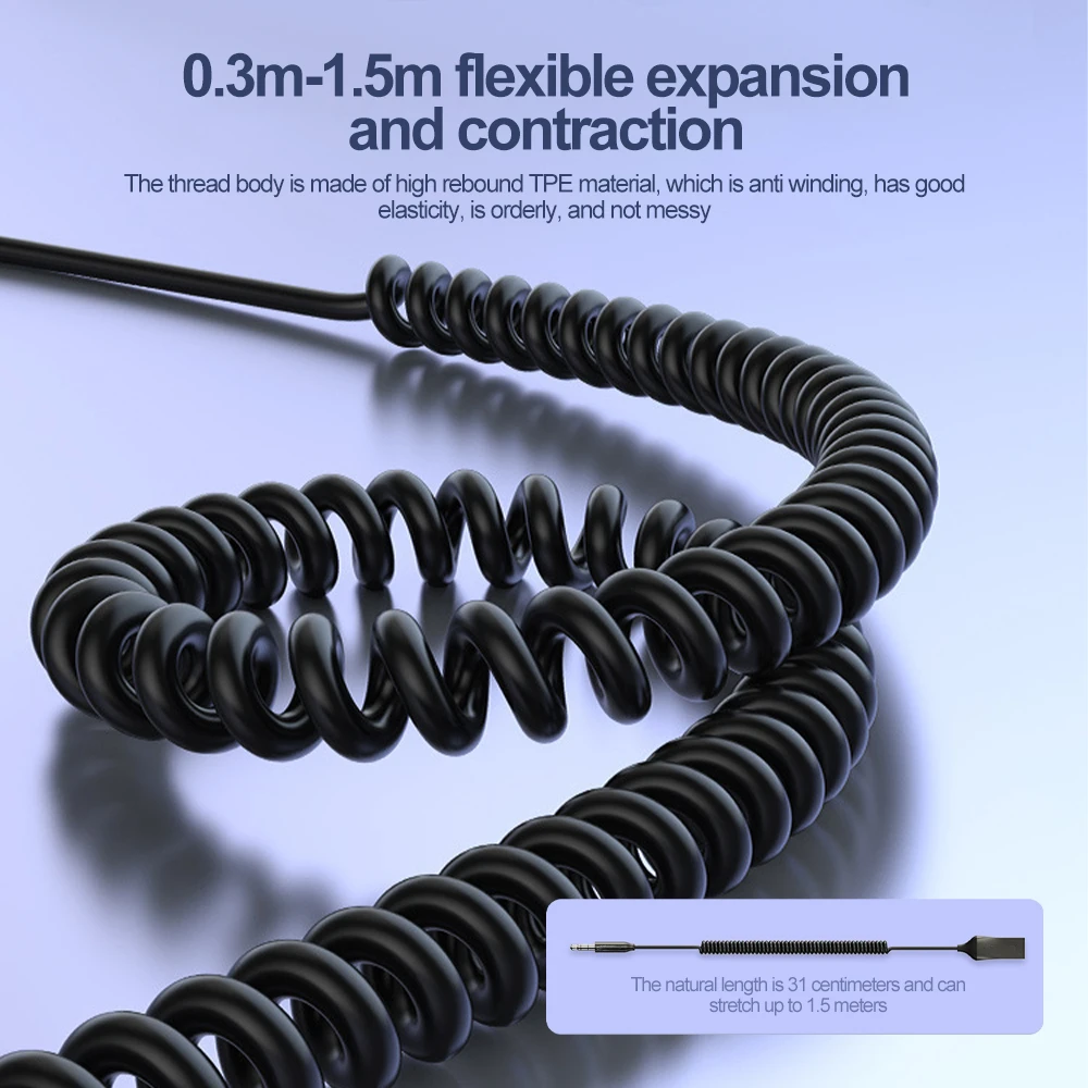 Adaptador auxiliar Bluetooth para coche, Cable Dongle para tableta de coche, receptor Bluetooth 5,0 USB a conector de 3,5mm, altavoz, transmisor de Audio y música - imagen 5