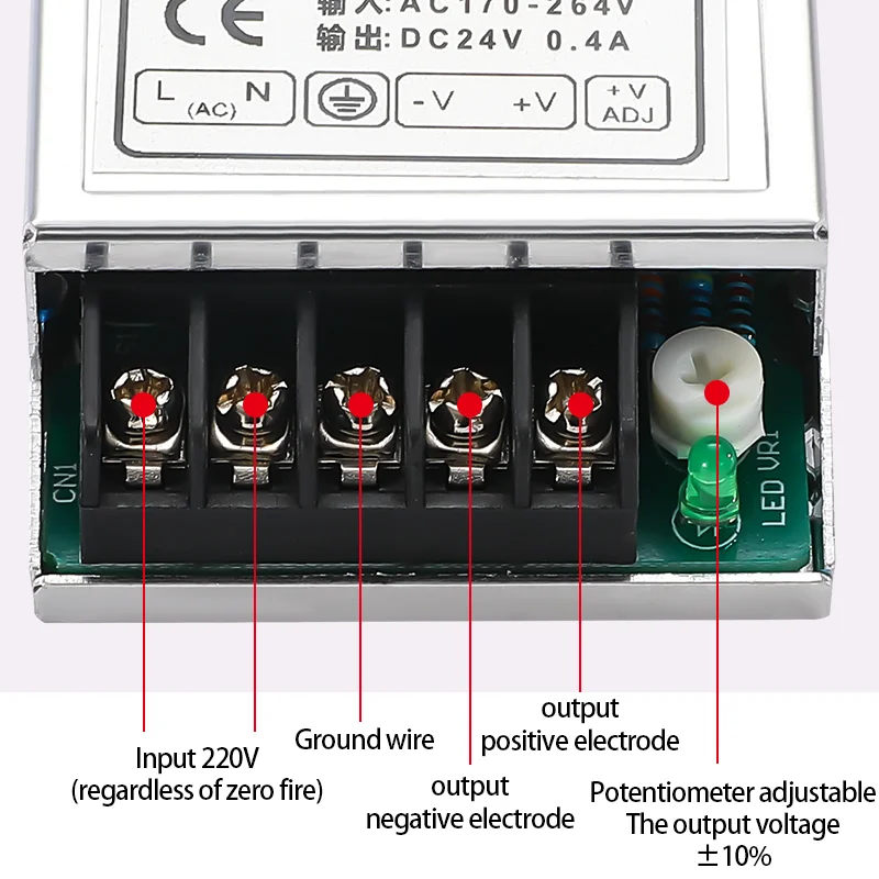 Fuente de alimentación conmutada de 10W, 20W, 5V, 12V, 24V, tamaño Mini, CA a CC, salida única, interruptor de unidad de tira LED, alimentación para Monitor MS-10 MS-20 - imagen 3