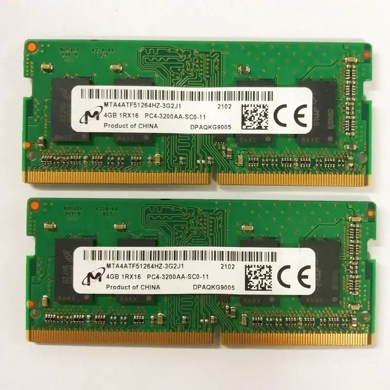 Micron RAMS DDR4 4GB 3200MHz Memoria para computadora portátil DDR4 4GB 1RX16 PC4-3200AA-SCO-11 Memoria para computadora portátil SODIMM 1.2V - imagen 2