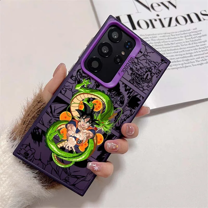Funda artística d-dragon ball Son Goku para Samsung Galaxy S25 S24 S23 S22 S21 Ultra Plus, funda plateada colorida para teléfono - imagen 5