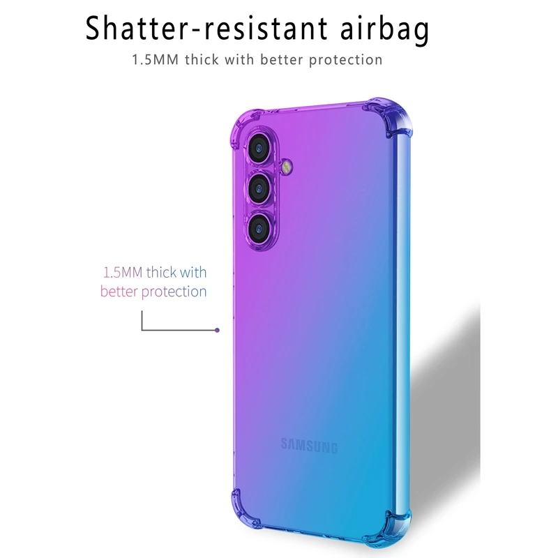 Funda de TPU a prueba de golpes para Samsung Galaxy A17 A07 A06 A16 5G A26 A36 A56 A25 A15 A25 A35 A55 5G A54 funda protectora Fundas Coque - imagen 5