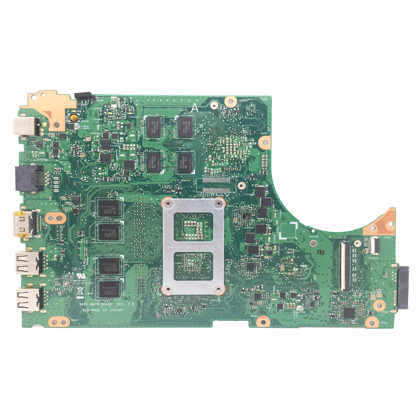 Placa base KEFU V451L para ASUS S451L S451LN S451LB S451LA S451 R451L K451L placa base para ordenador portátil con i3 i5 i7 UMA/PM 4GB/RAM - imagen 3