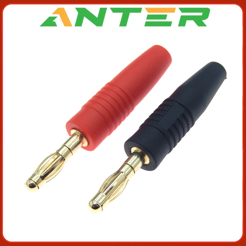 Conectores Banana para altavoz Musical, clavijas chapadas en oro de 4mm, 4 piezas, novedad