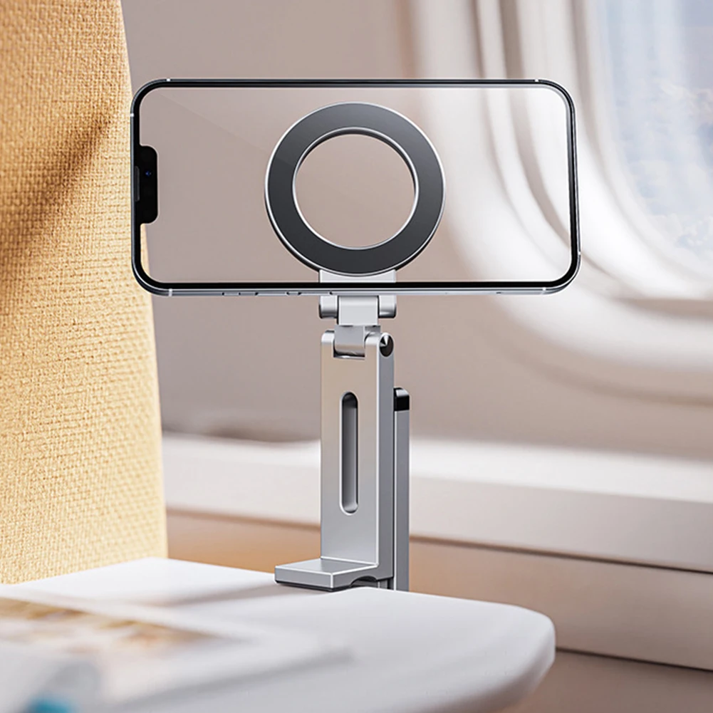 Magnetic Tripod 360 Adjustable Clip Folding Magnetic Phone Stand Aluminium Mini Magnetic Phone Tripod for iPhone & for MagSafes - imagen 3