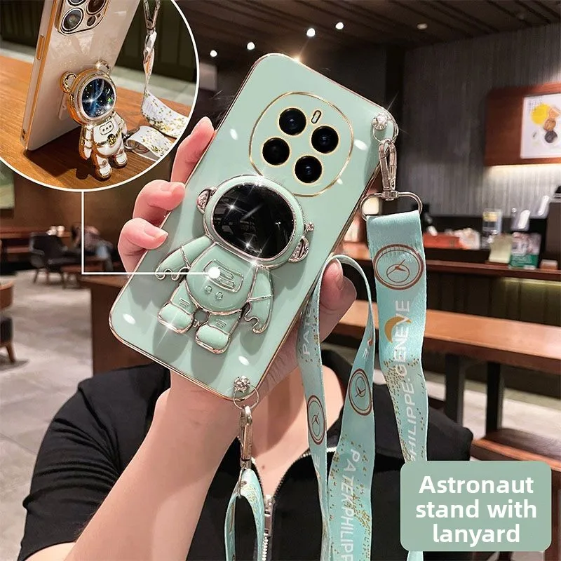 Funda para Honor Magic 8 Pro, Funda trasera de astronauta de silicona suave galvanizada a la moda para Honor magic 8, Funda a prueba de golpes con cordón - imagen 4