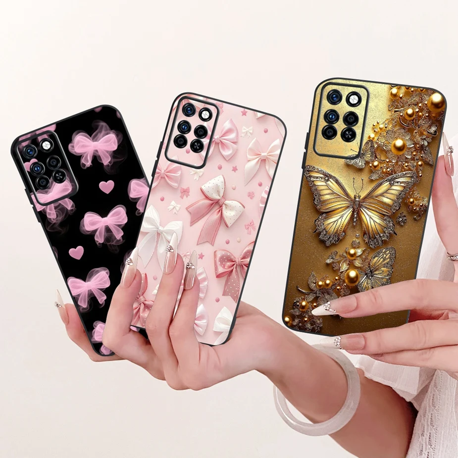 Para Infinix Note 10 Pro funda X695 X695D funda pintada de mariposa de lujo Fundas suaves de TPU para Infinix Note 10 Pro NFC Note10 parachoques - imagen 2