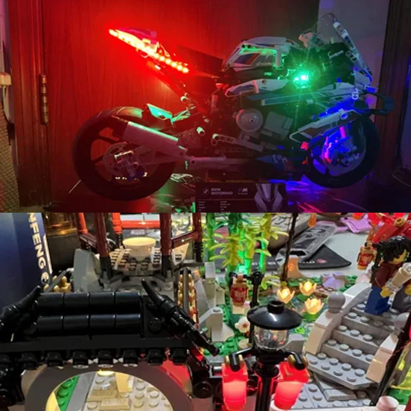 Bloques de construcción DIY, luz LED decorativa, barra de luz adhesiva, paisaje urbano, efecto de luz, piezas brillantes, bloques de construcción creativos - imagen 4