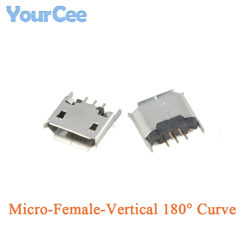 Conector Micro USB de 5 pines, enchufe hembra, puerto USB tipo B, 21 modelos, conector DIP SMD para conector de teléfono, 10 Uds. - imagen 5