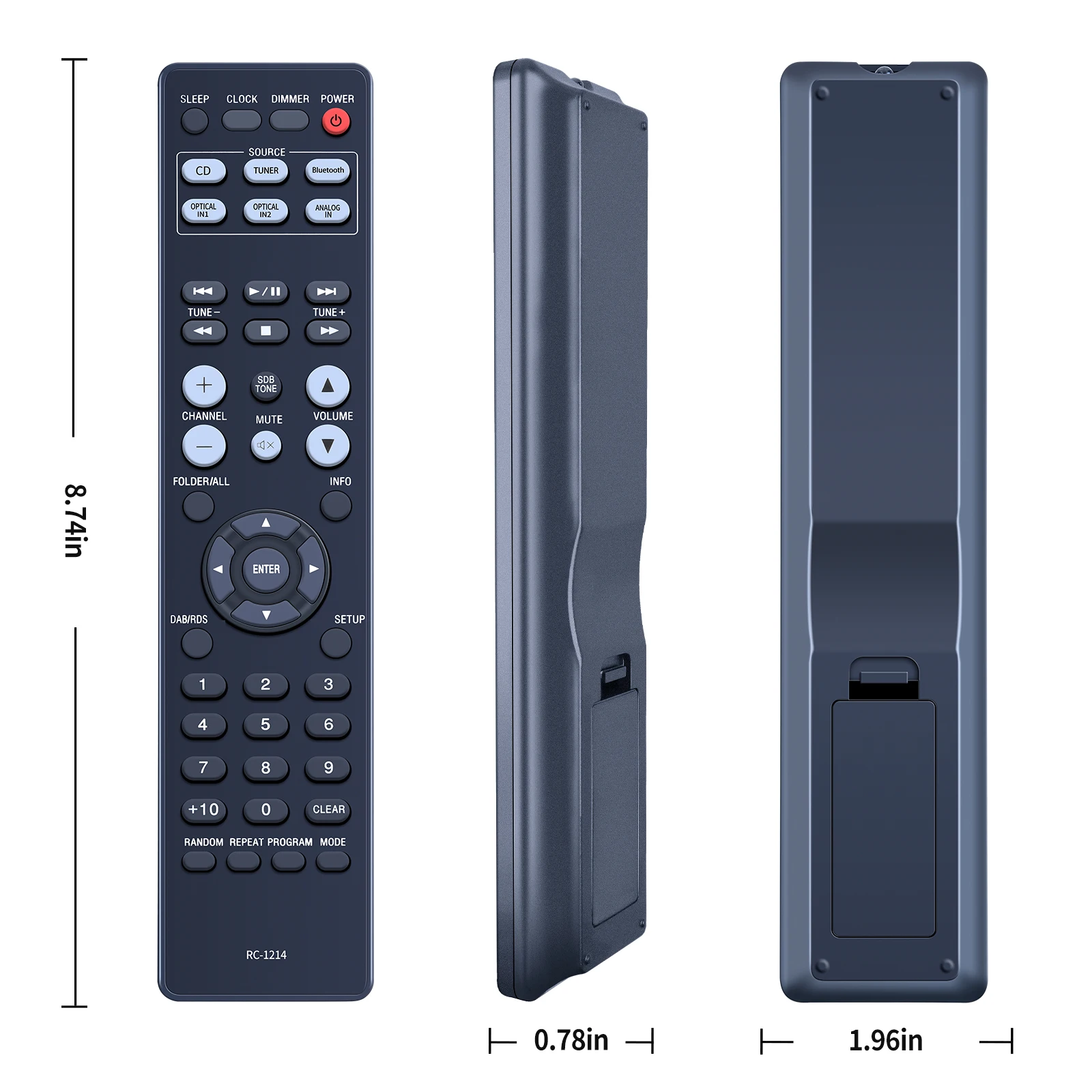 Nuevo Nuevo RC-1214 para receptor de CD Denon Control remoto RCD-M41-SP RCD-M41 RCD-M41DAB - imagen 5