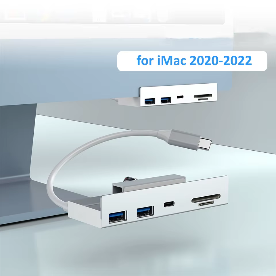 Hub USB-C Aluminio para iMac 2020-2022 – 5 Puertos con Ranura SD - imagen 2