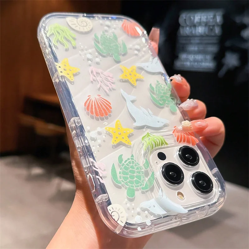Funda de teléfono con diseño de tortuga oceánica para Oppo Realme C55 C53 C35 C33 C30 10 9 9i 8 Narzo 50 Pro Plus 4G 5G, funda trasera transparente - imagen 2