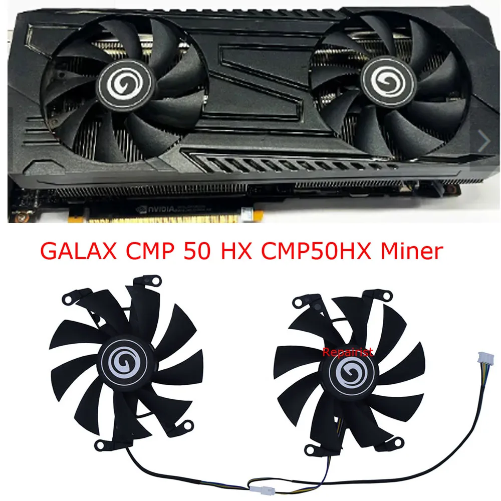 2Pcs/Set Ventilador de tarjeta gráfica,Mining Card Cooling Fan,Enfriador GPU,para Nvidia GALAX CMP 50HX,Ventilador de tarjeta minera - imagen 3