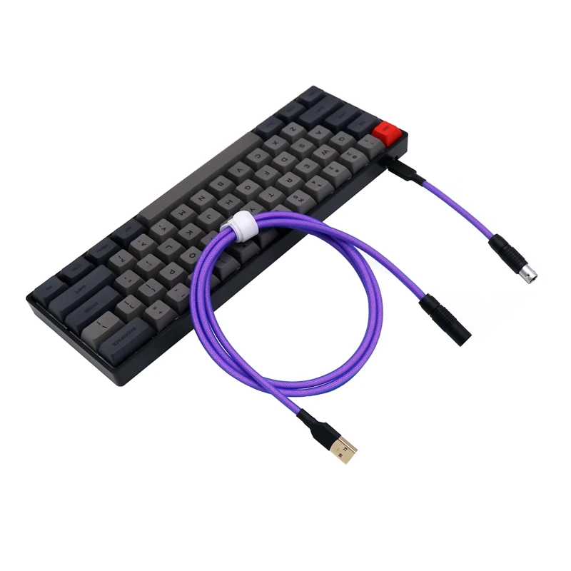 Teclado mecánico personalizado USB a USB C tipo cable recto C con aviador Lemo 1B