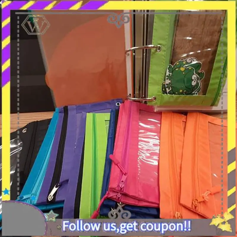 Nuevo Paquete de 14 bolsas para lápices con tiradores de cremallera, para la escuela, la oficina, estuche para lápices de 7 colores