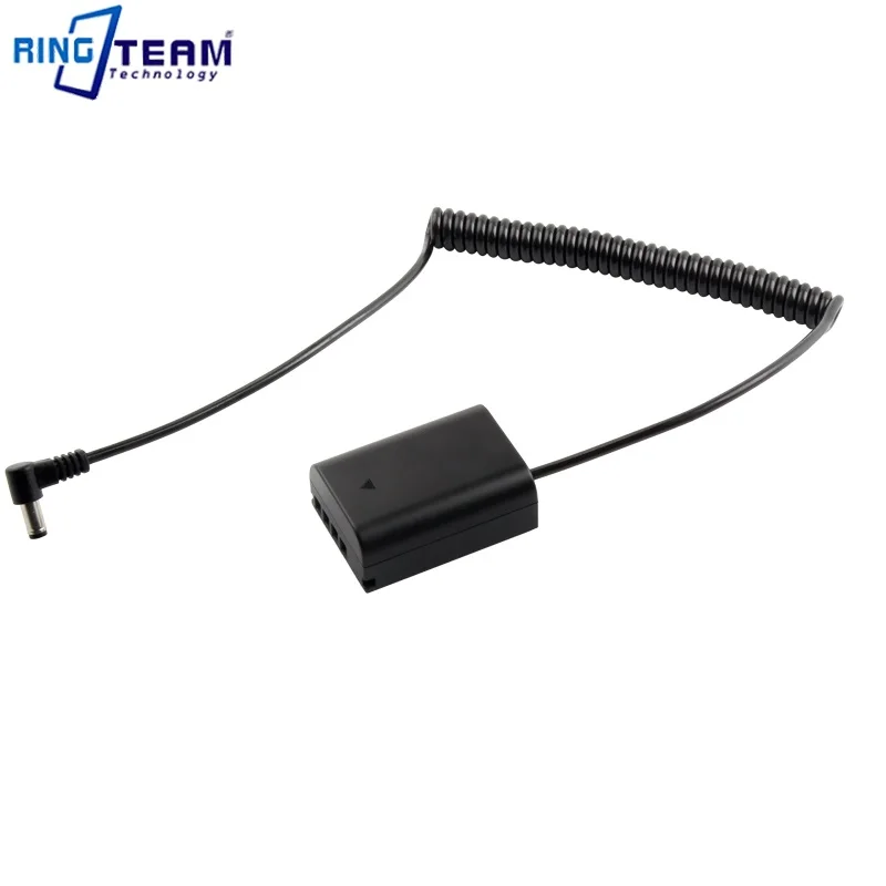 Cable en espiral de ángulo recto para cámara Olympus OM1, Cable macho de 5,5mm x 2,5mm, cabezal BLX 1 acoplador de CC, batería simulada BLX1 para cámara Micro SLR BLX-1 - imagen 3