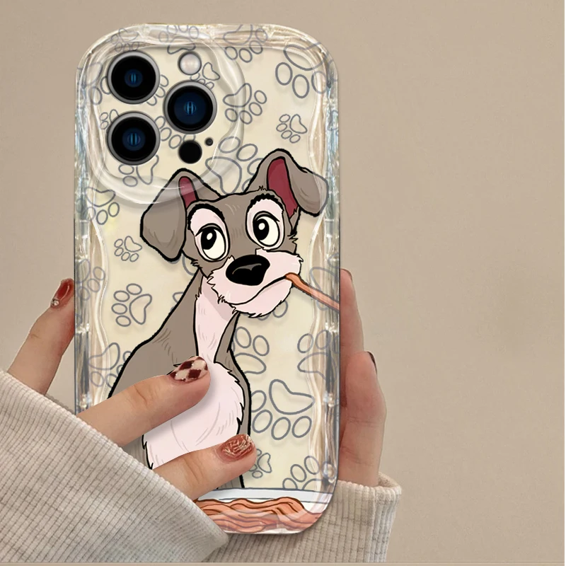 Funda mate Disney Lady and the Tramp para iPhone 16, 15, 14, 13, 12, 11 Pro Max X XR XS 8 7 Plus SE 2020, funda de silicona TPU a prueba de golpes - imagen 4