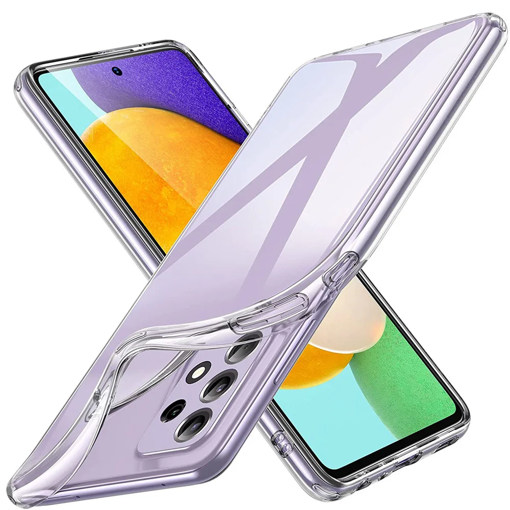 Funda de teléfono transparente para Samsung Galaxy, A13, A23, A33, A53, A11, A12, A21S, A22, A32, A42, A52, A72, A73, A14, A24, A34, A54, 5G