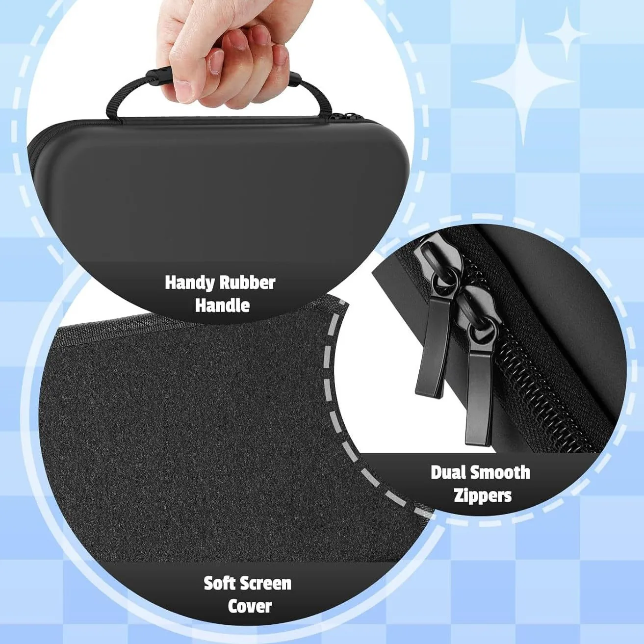 Funda protectora portátil para Switch 2, bolsa de viaje NS2, almacenamiento de tarjetas de juego, 2 accesorios de almacenamiento para Joy-Con con cordón - imagen 4