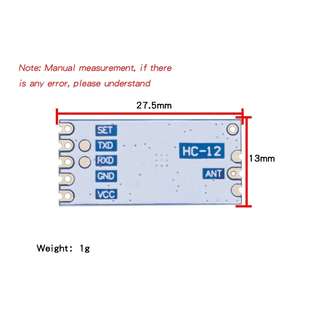 HC-12 Microcontrolador inalámbrico serie SI4463, 433 de largo alcance, 1000M con antena para Bluetooth - imagen 3