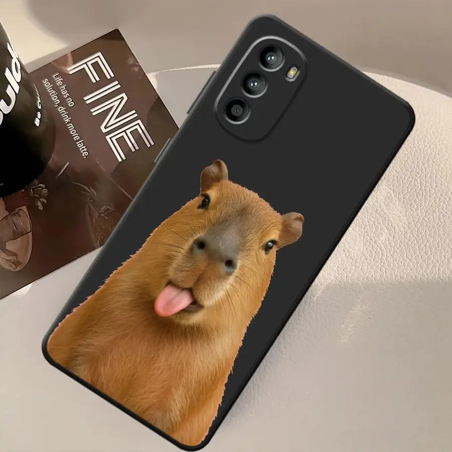 Funda para Teléfono Motorola Moto G22 Edge40 Edge 20 Pro 30 Lite G53 G30 G51 G73 G71 G32 G60s G52 G50 Divertida Capibara - imagen 4