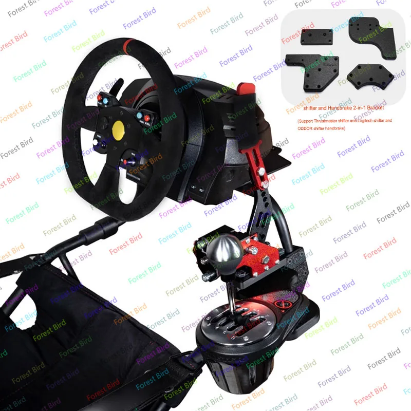 Soporte de freno de mano derecho de segunda generación para Playseat Challenge Seat TH8A/G923/G29 Gear de palanca de cambios para Thrustmaster / Logitech