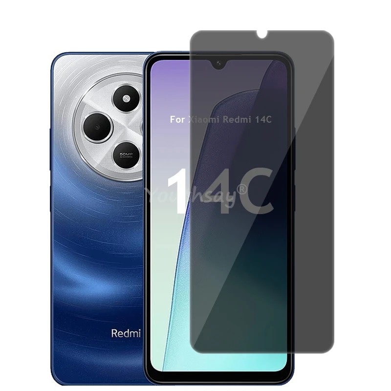 Vidrio de pantalla de privacidad para Xiaomi Redmi 14C, película protectora antiespía de vidrio, película de vidrio templado Redmi 14C, película de pantalla Redmi 14C - imagen 2