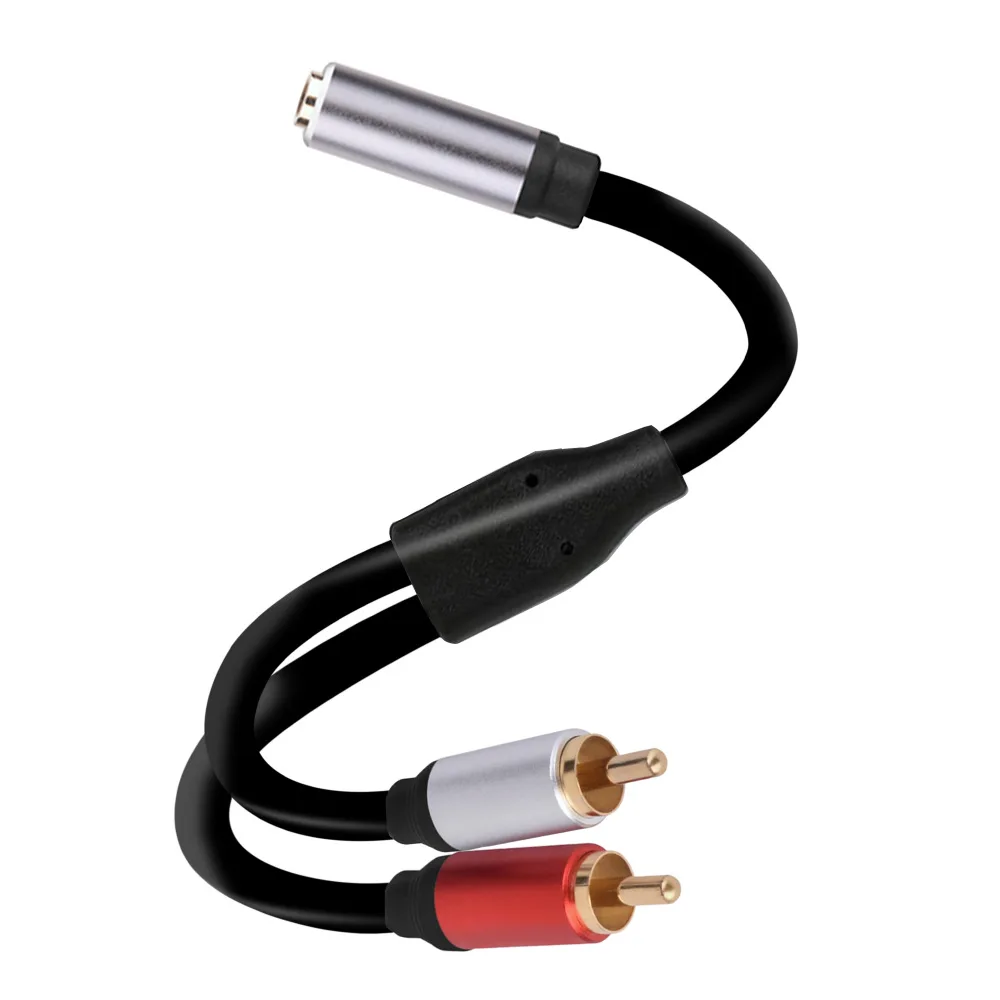 Cable divisor estéreo de 3,5 a 2 RCA Y, adaptador auxiliar de 2RCA a 3,5mm, Cable de Audio para ordenador, MP3, teléfono, altavoz, cine en casa, DVD - imagen 2