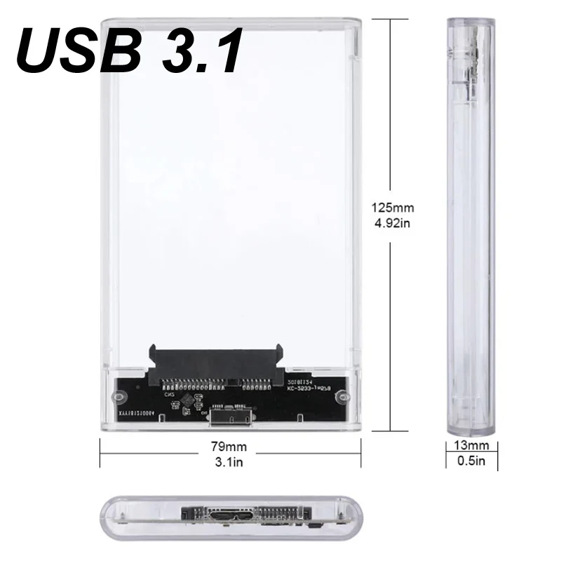 Caja Externa USB 3.1 Gen2 Disco SSD HDD 2.5" SATA III UASP - imagen 4