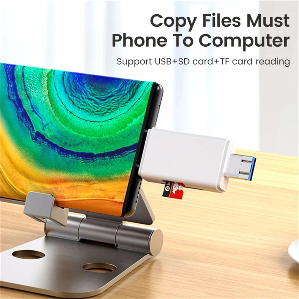 Lector de tarjetas OTG tipo C SD TF 6 en 1 USB 3,0 adaptador de unidad Flash Micro USB 5Gbps lector de tarjetas multifuncional de transferencia de alta velocidad - imagen 3