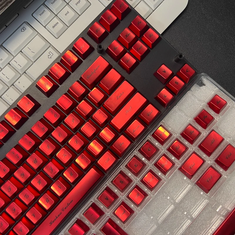 Sanmu Palace Flower Metal Keycap Electrophoretico Vino Rojo Recién lanzado Adecuado para Wooting 60/64/80 Rog 75K Personalización - imagen 2