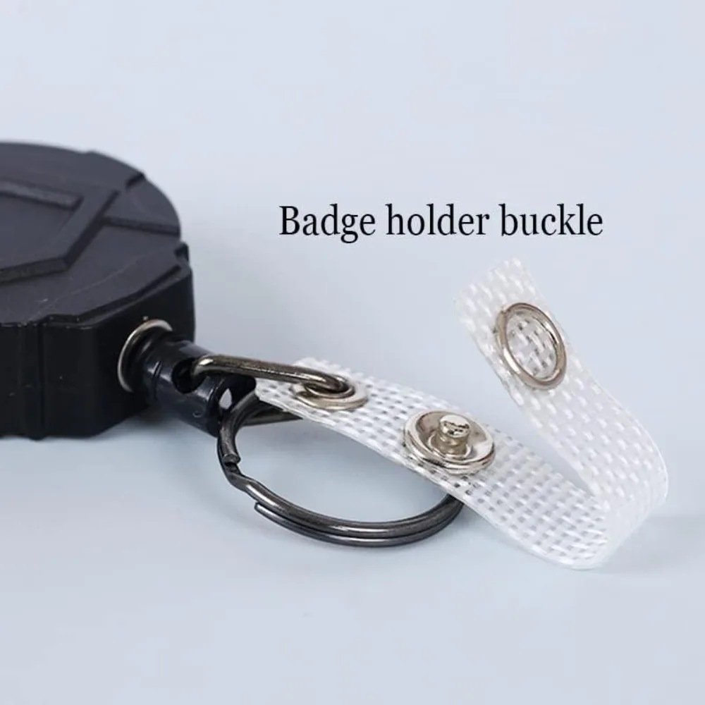 Paquete de 1-4 llaveros retráctiles, soporte de correa de carrete de tarjeta de identificación táctica resistente con cierre de Clip para teléfono, llavero de cable retráctil - imagen 3