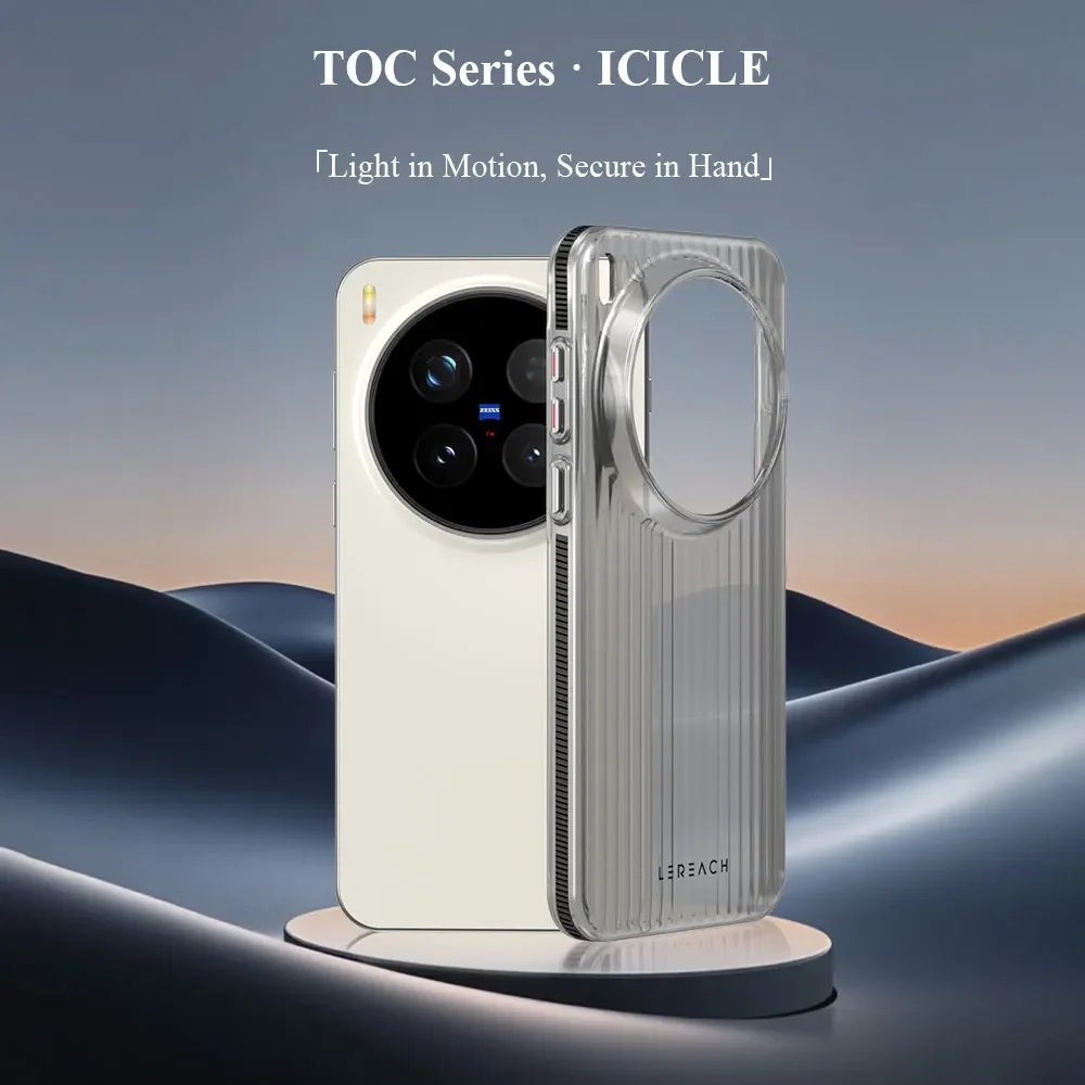 LR TOC ICICLE para Vivo X300 Pro funda 3D empuñaduras laterales antideslizantes nivel de micrón protección esmerilada contraportada funda de teléfono - imagen 5