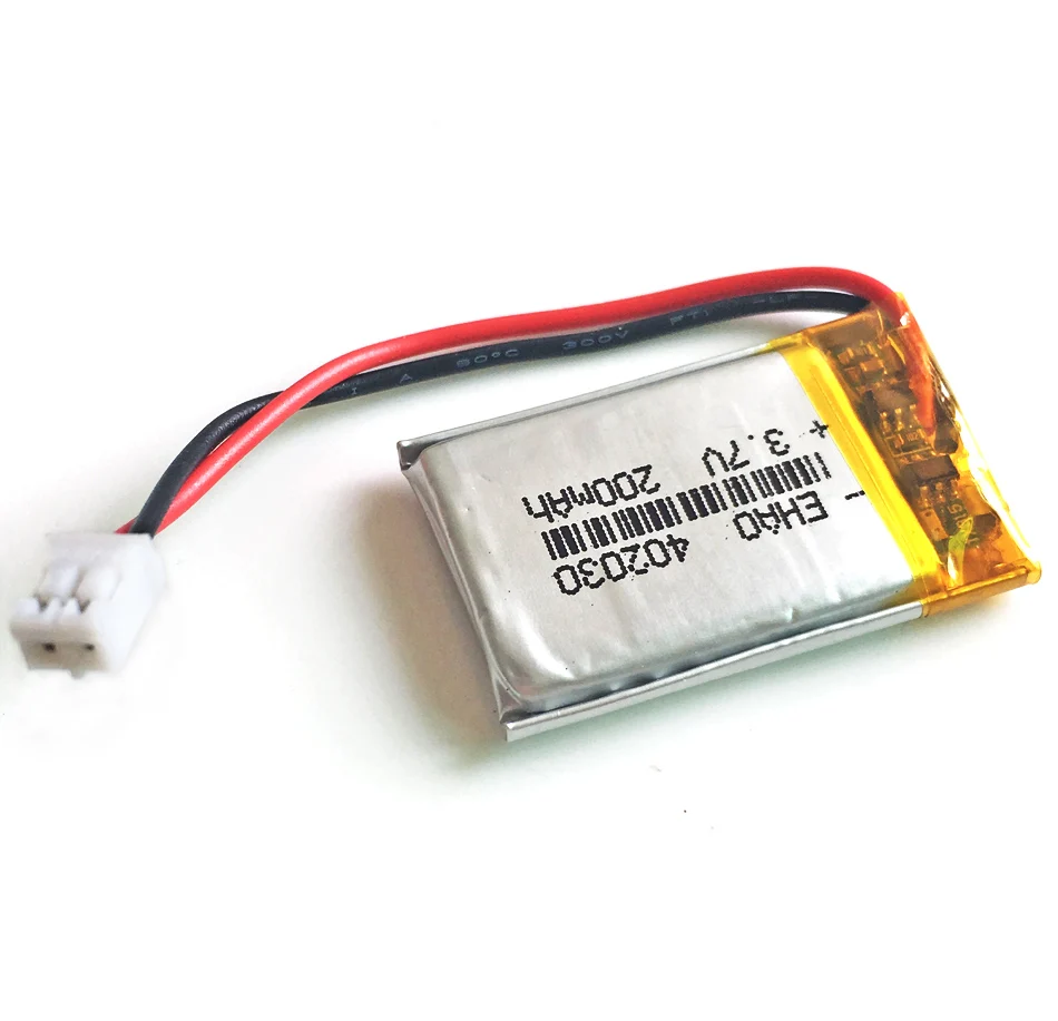 Batería recargable LiPo 3,7 + JST PH 200mm, 402030 V, 2,0 mAh, enchufe de 2 pines para cámara Mp3, Bluetooth, GPS, auriculares, pieza electrónica - imagen 3