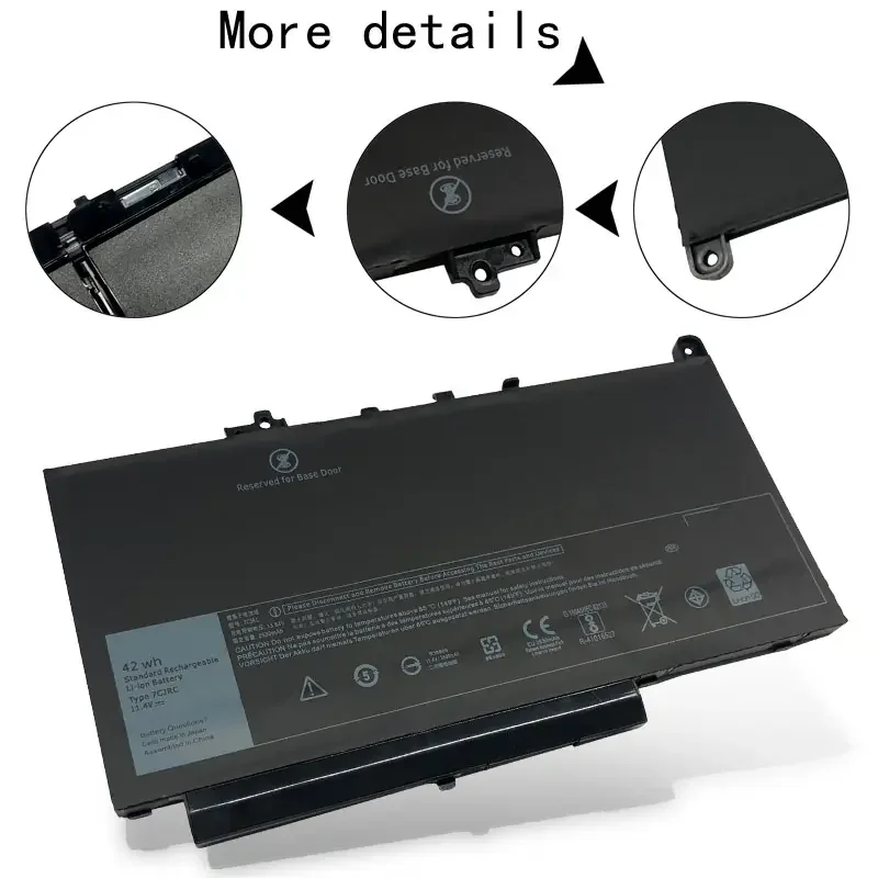 7cjrc batería de ordenador portátil E7470 Serie 12 E7270, placa de circuito Original para Dell Latitude E7470 E7270 21X15 v6vmn 11,4 V 42Wh - imagen 4