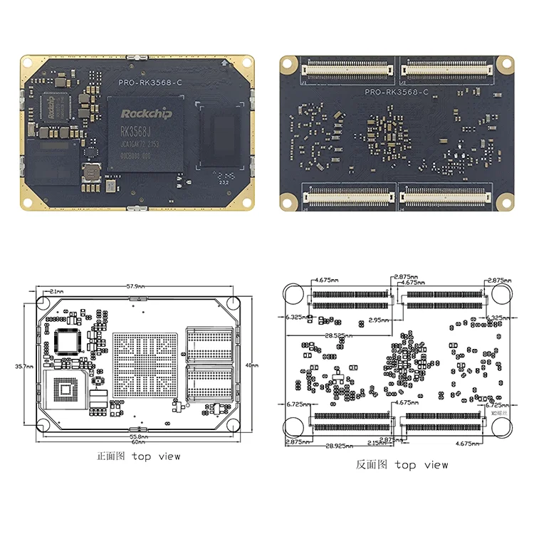 Placa de desarrollo Rockchip RK3568J de grado Industrial, módulos y kits electrónicos de placa central Rongpin Pro-RK3568J - imagen 3