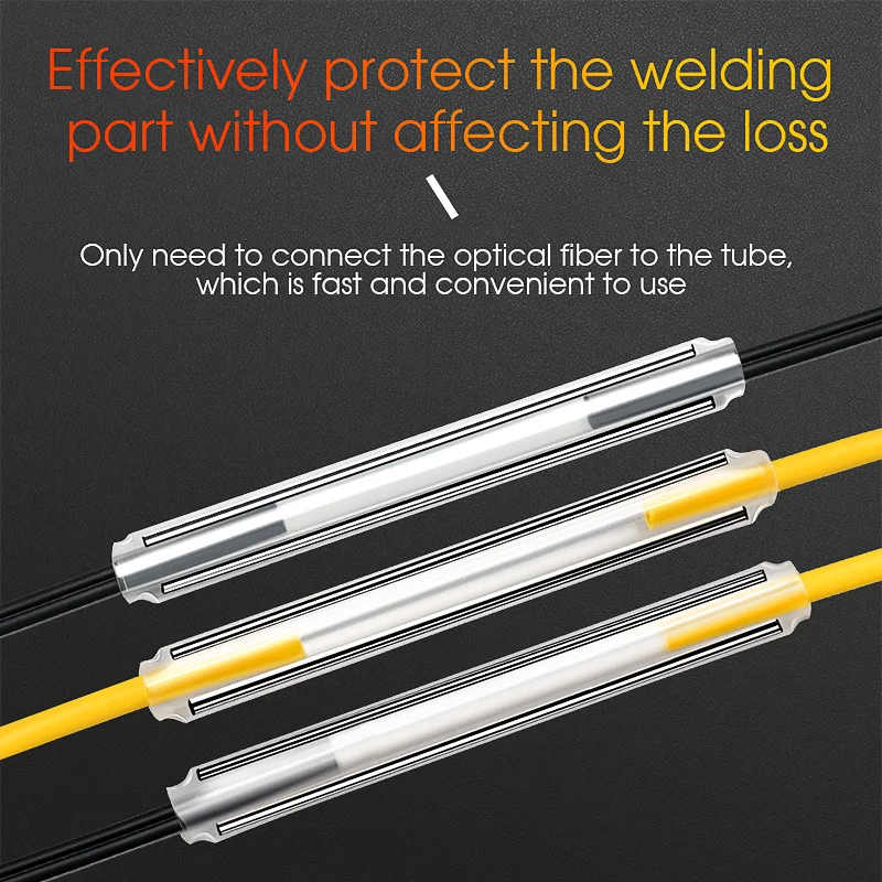 Tubo termorretráctil de fibra óptica FTTH de 60MM, tubo grueso de doble aguja, Cable de fibra óptica de cuero, manguito de empalme de fusión en caliente - imagen 3