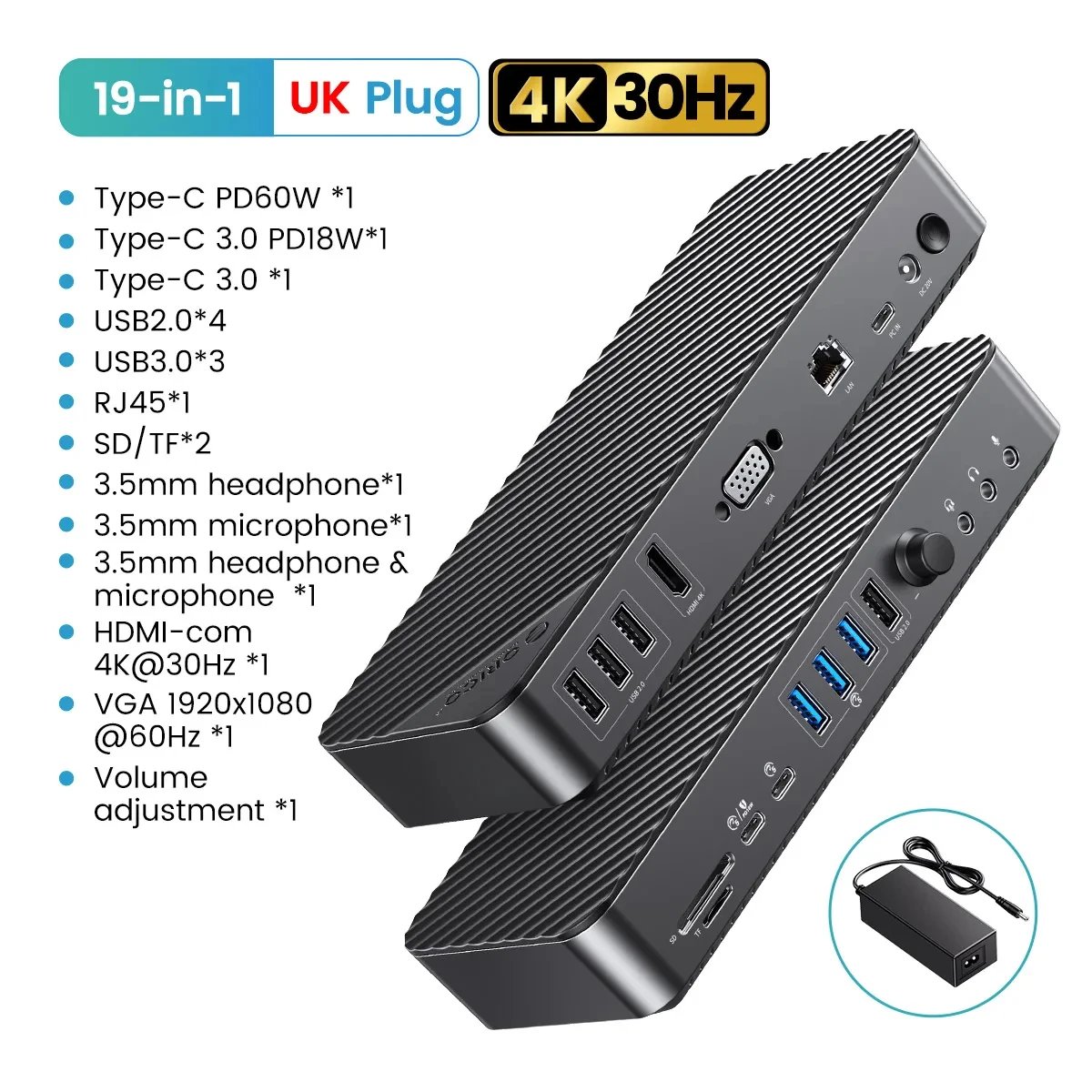 19-in-1 UK Plug