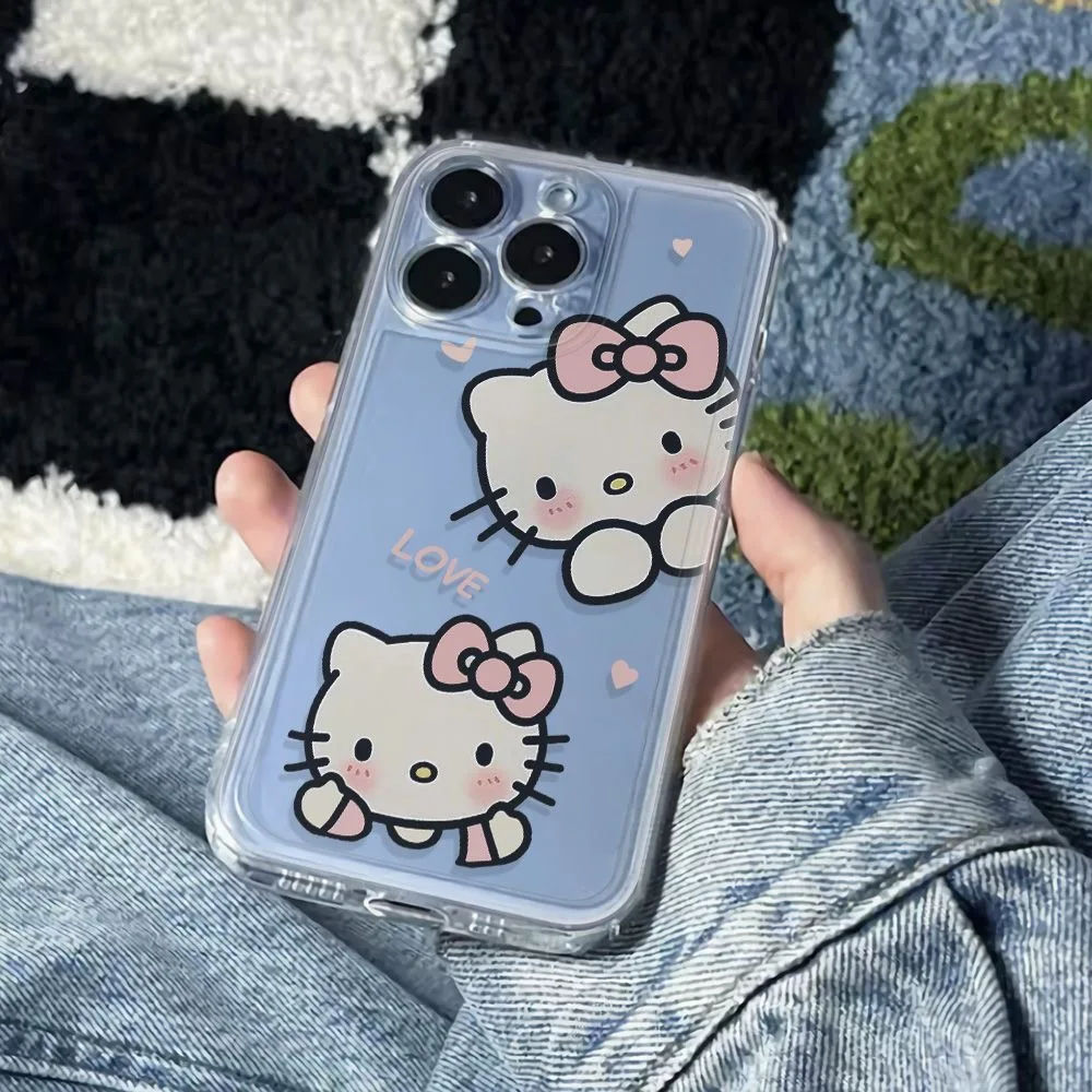 Funda transparente Sanrio Hello Kitty para Samsung A73, A72, A71, A55, A52, A51, A50, A35, A33, A32, A31, A30, A24, A23, A22, A13, A12, A05, 5G