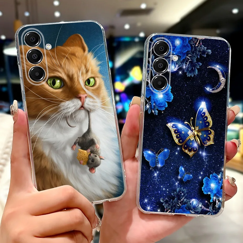 Para Samsung Galaxy A17 5G funda SM-A176B lindo gato pintado cubierta 6,7 ''funda de silicona suave para Samsung A17 A 17 GalaxyA17 5G Fundas - imagen 2