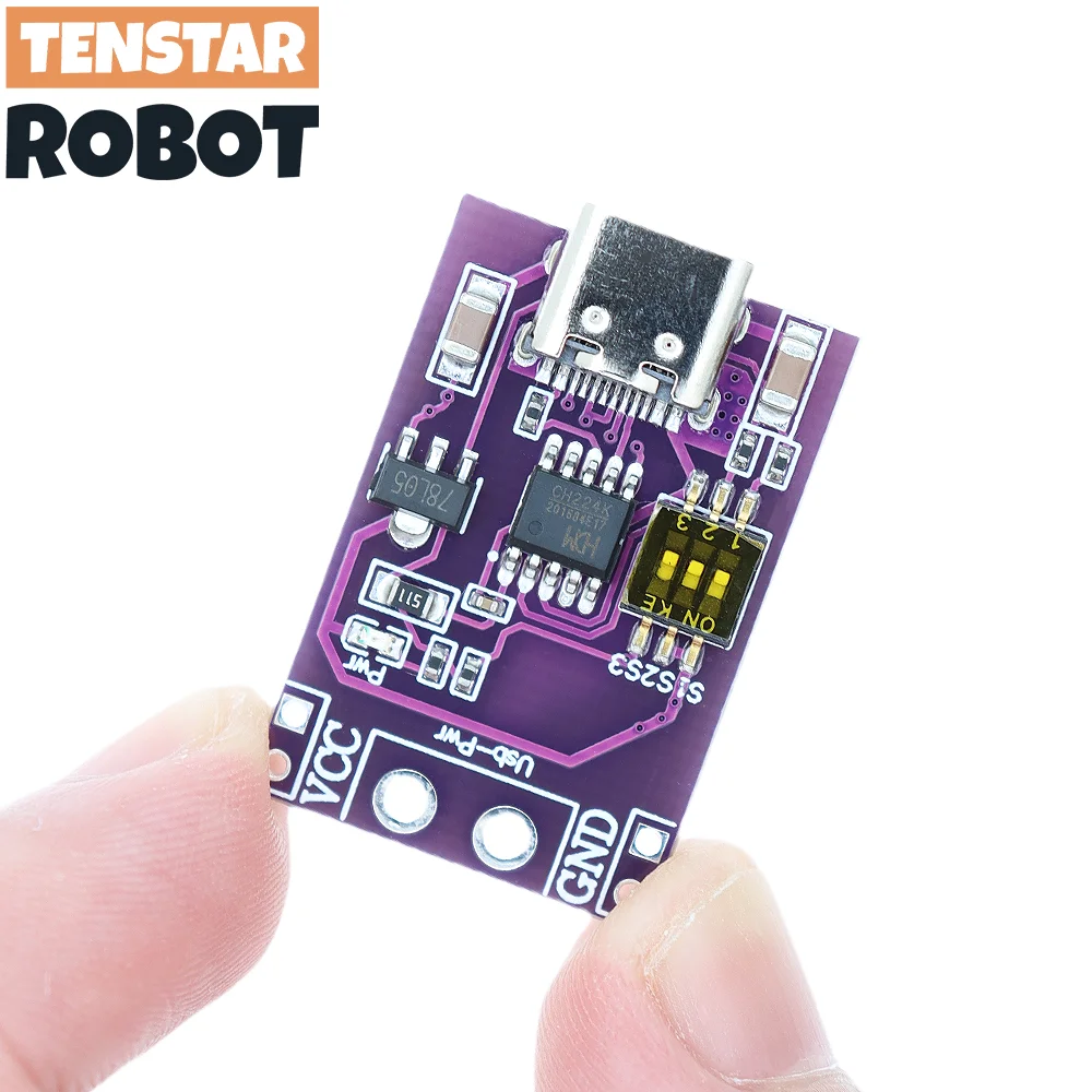 TENSTAR 3 uds CH224K módulo tipo C QC AFC PD2.0 PD3.0 a DC Spoof Scam Detector de pollización de gatillo de carga rápida 5V 9V 12V 15V 20V - imagen 2